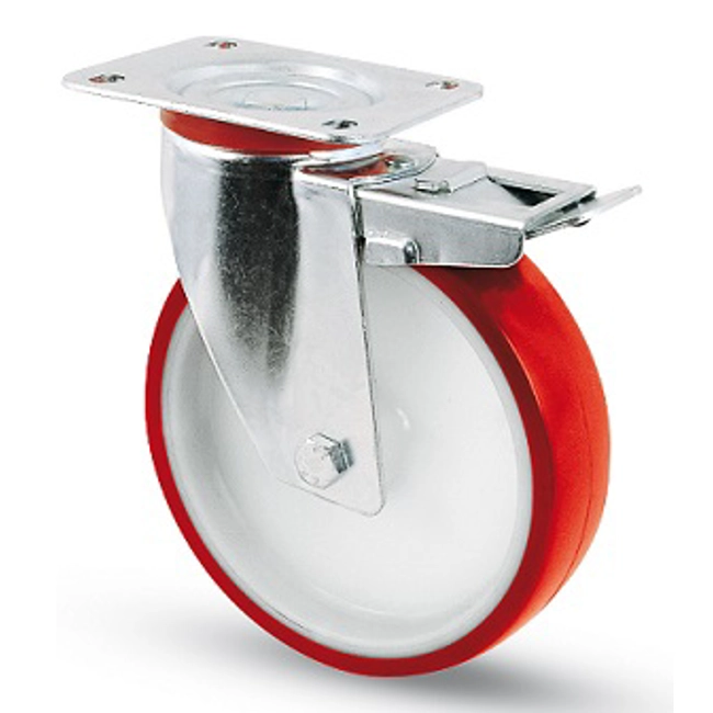 Vendita online Ruote AVO supporto in acciaio stampato ruote poliuretano art.31